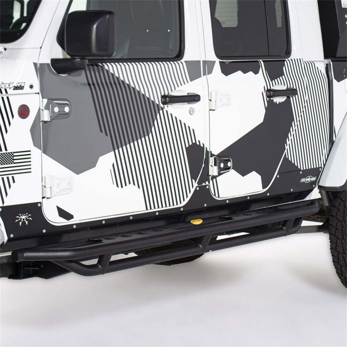 Smittybilt SRC Side Armor w/Steps .120 Steel Wall Tubing Light Textured Black I 79634
