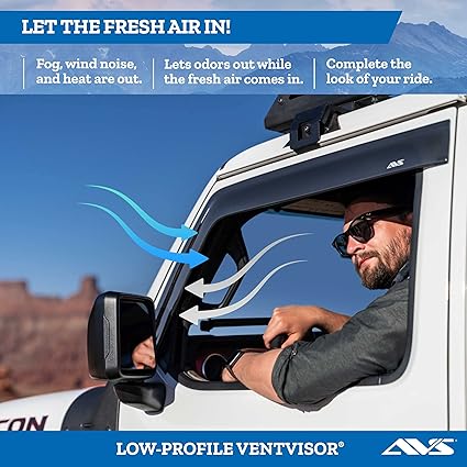 AUTO VENT SHADE Matte Black Low Profile Ventvisor® Window Deflectors I 774034