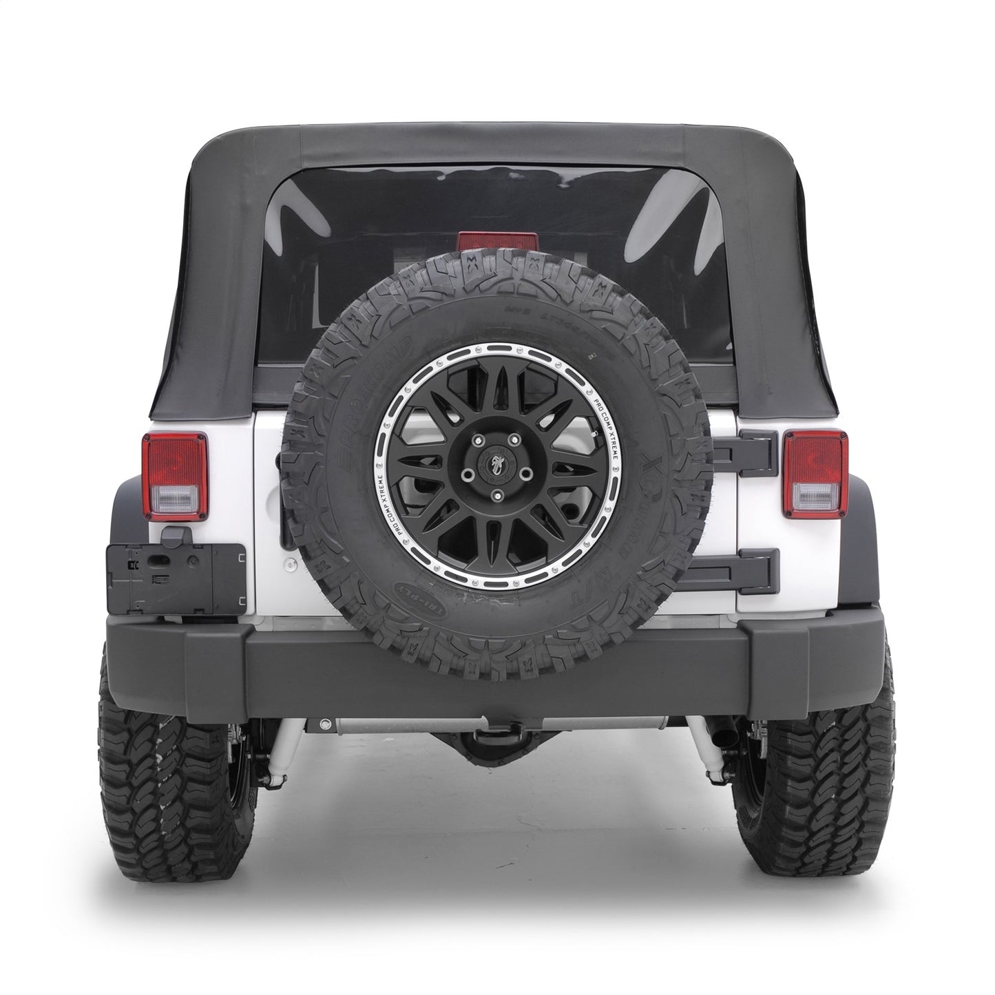 Smittybilt Replacement Soft Top Incl. 2 Front Replacement Upper Door Skins w/Tinted Windows Black Diamond I 9070235