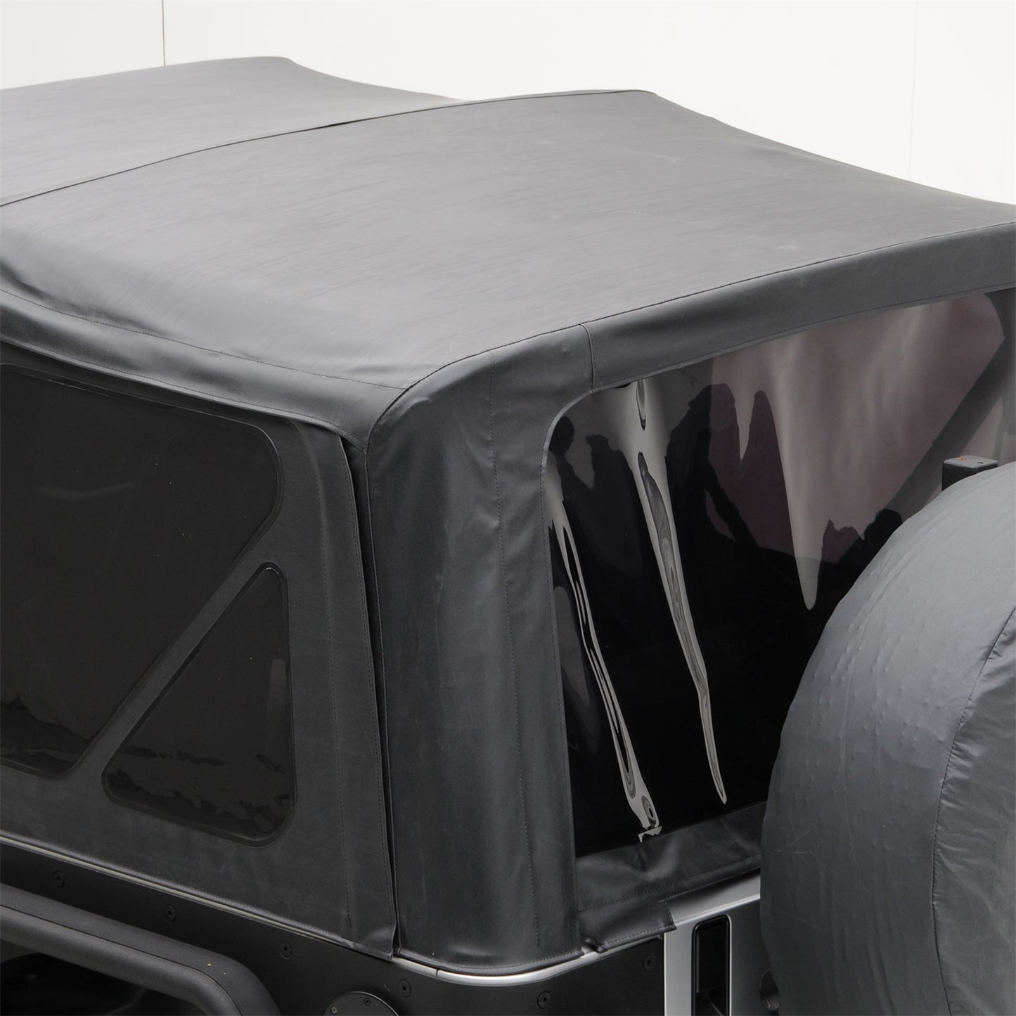 Smittybilt Replacement Soft Top Incl. 2 Front Replacement Upper Door Skins w/Tinted Windows Black Diamond I 9070235