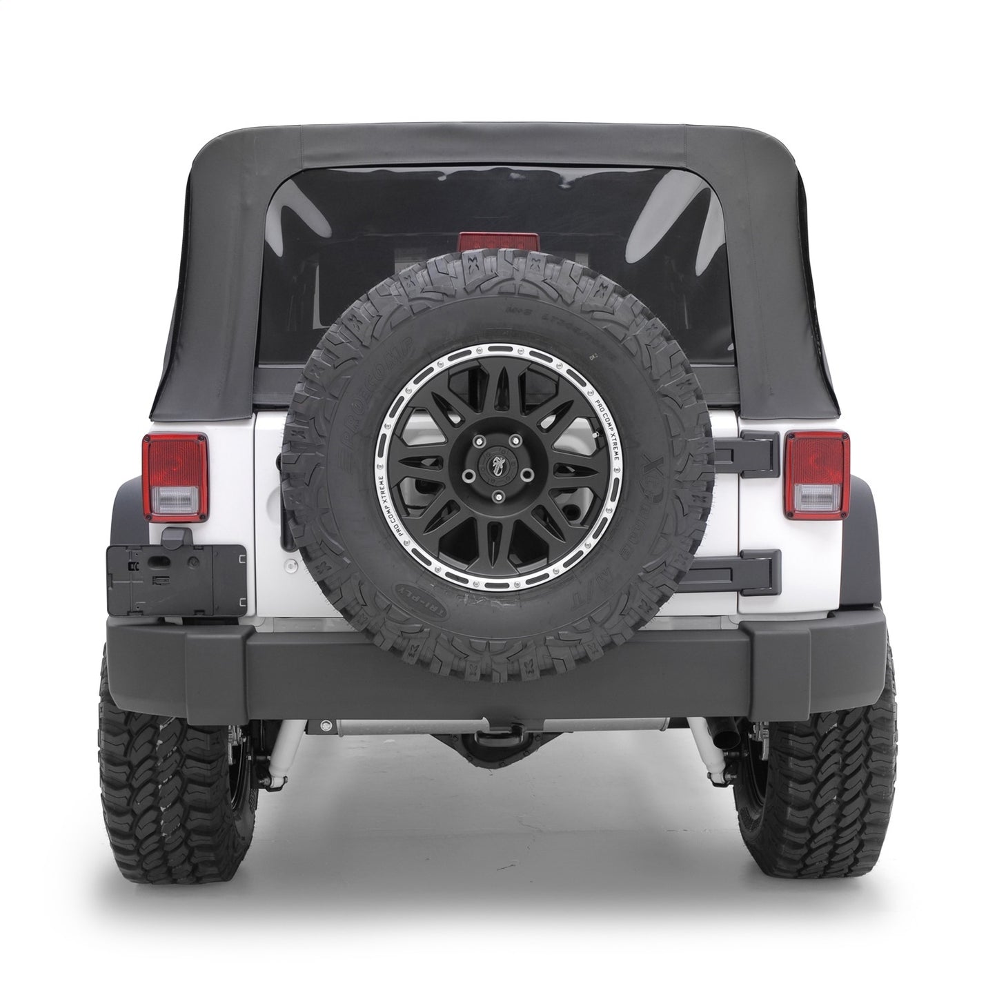 Smittybilt Replacement Soft Top Incl. 2 Front Replacement Upper Door Skins w/Tinted Windows Black Diamond I 9075235