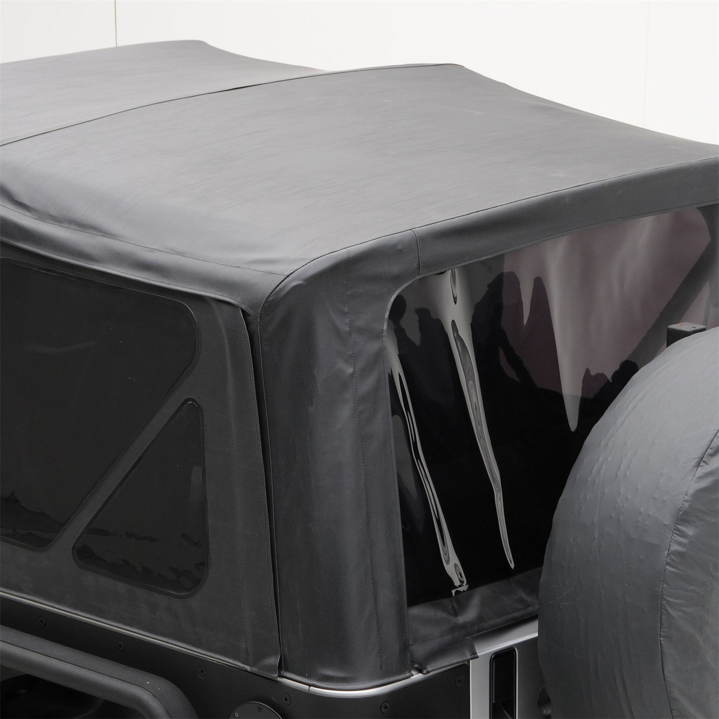 Smittybilt Replacement Soft Top Incl. 2 Front Replacement Upper Door Skins w/Tinted Windows Black Diamond I 9075235
