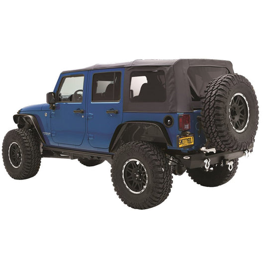 Smittybilt Replacement Soft Top Incl. 2 Front Replacement Upper Door Skins Black Diamond I 9080235
