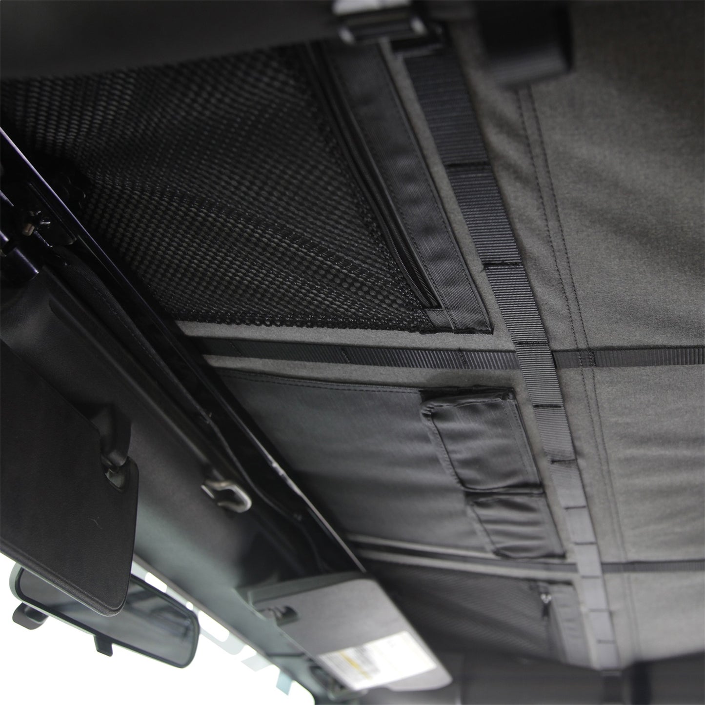 Smittybilt Bowless Combo Top w/Tinted Windows Marine Grade Durable Vinyl Coated Soft Top OEM Diamond Style Fabric 30ml DOT Tinted Glass Black I 9083235