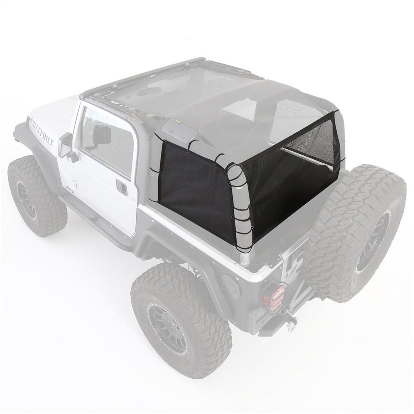 Smittybilt Cloak Extended Mesh Top Cloak Sides And Rear Black Mesh I 95601