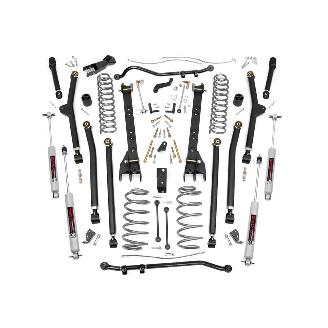 ROUGH COUNTRY 4 Inch Lift Kit | Long Arm | Jeep Wrangler Unlimited 4WD (2004-2006) | 63830