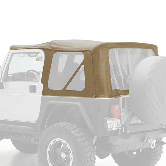 Smittybilt Replacement Soft Top Spice Incl. 2 Front Replacement Upper Door Skins w/Tinted Windows I 9970217