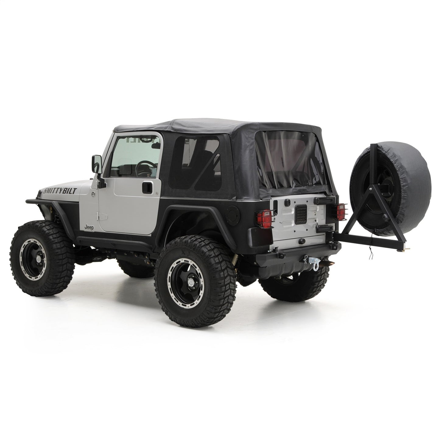 Smittybilt Replacement Soft Top Black Diamond Incl. 2 Front Replacement Upper Door Skins w/Tinted Windows I 9970235