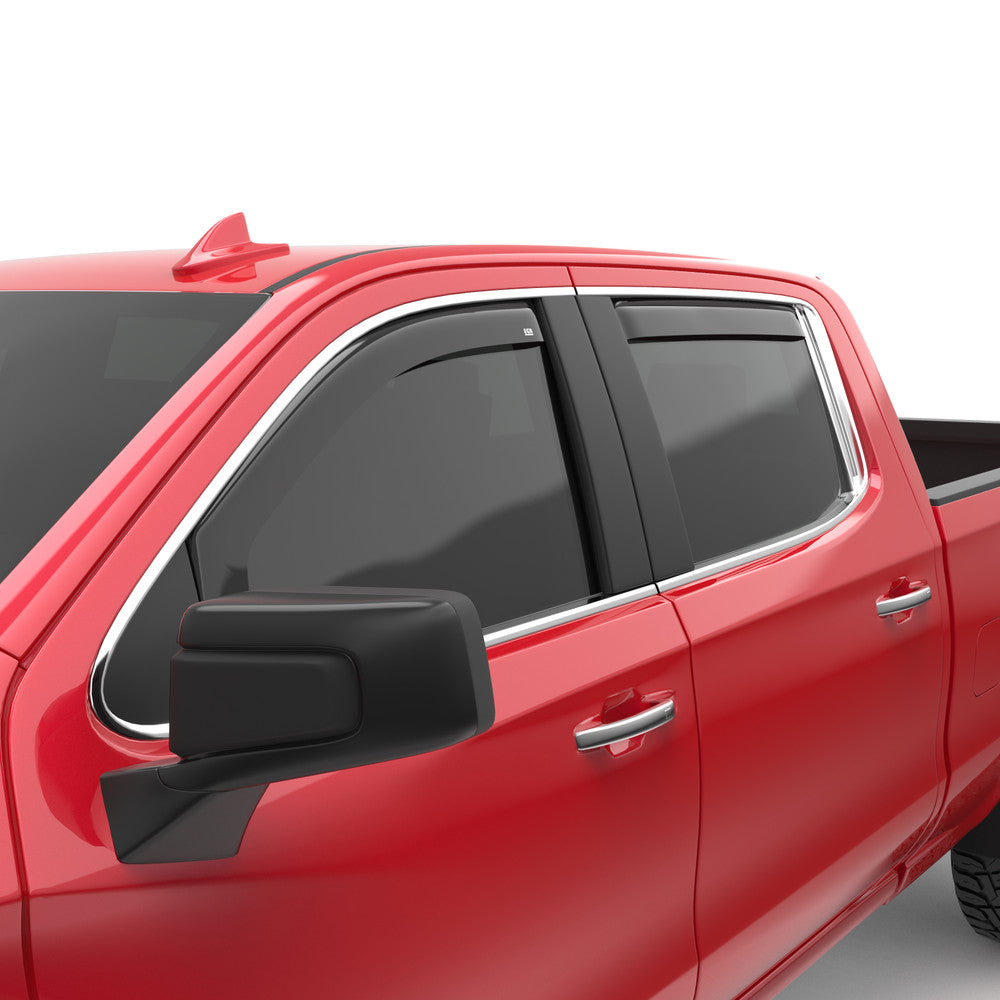 EGR In-Channel Window Visors Smoke Finish Fits Chevy, GMC (Crew Cab) - 571691