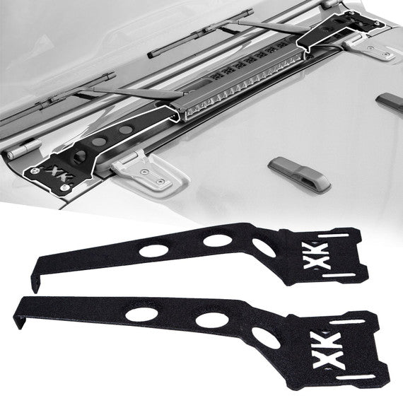 XKGLOW | 30-32in Cowl Light Bar Bracket for Jeep Gladiator JT & Wrangler JL | XK-BRC-COWL-JL1