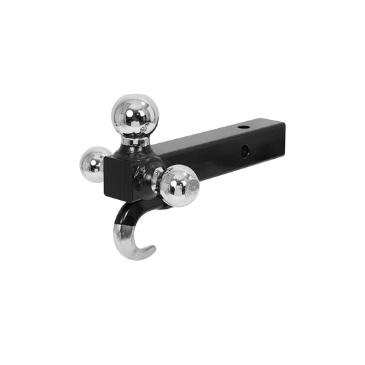 ENTHUZE| Tri-Ball Mount With Hook, 2" Solid Shank, 1-7/8", 2" & 2-5/16" Balls |ACTENT-100-006