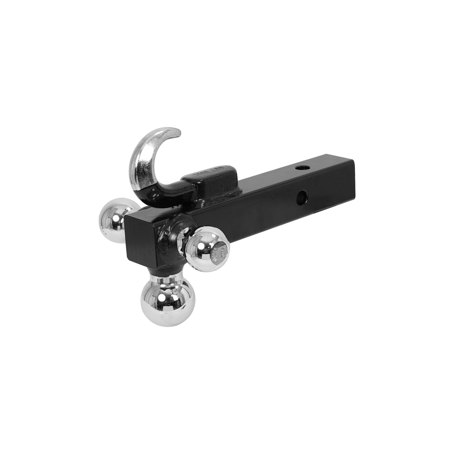 ENTHUZE| Tri-Ball Mount With Hook, 2" Solid Shank, 1-7/8", 2" & 2-5/16" Balls |ACTENT-100-006