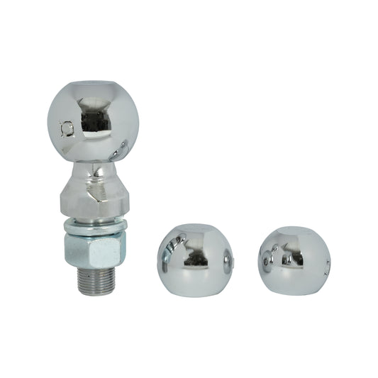 ENTHUZE| Interchangeable Trailer Ball Set, 1-7/8", 2" & 2-5/16" Balls, 1" X 2-1/4" Shank |ACTENT-110-007