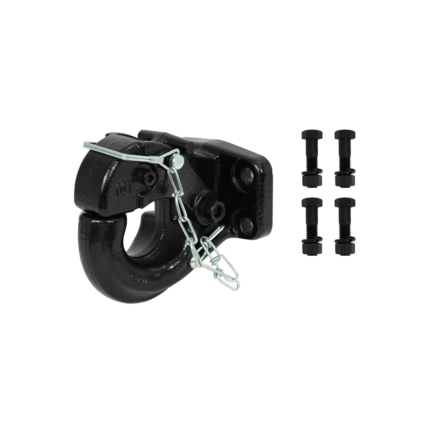 ENTHUZE| Pintle Hook With Safety Pin (20K), Fits 2-1/2" Or 3" Lunette Rings |ACTENT-140-001
