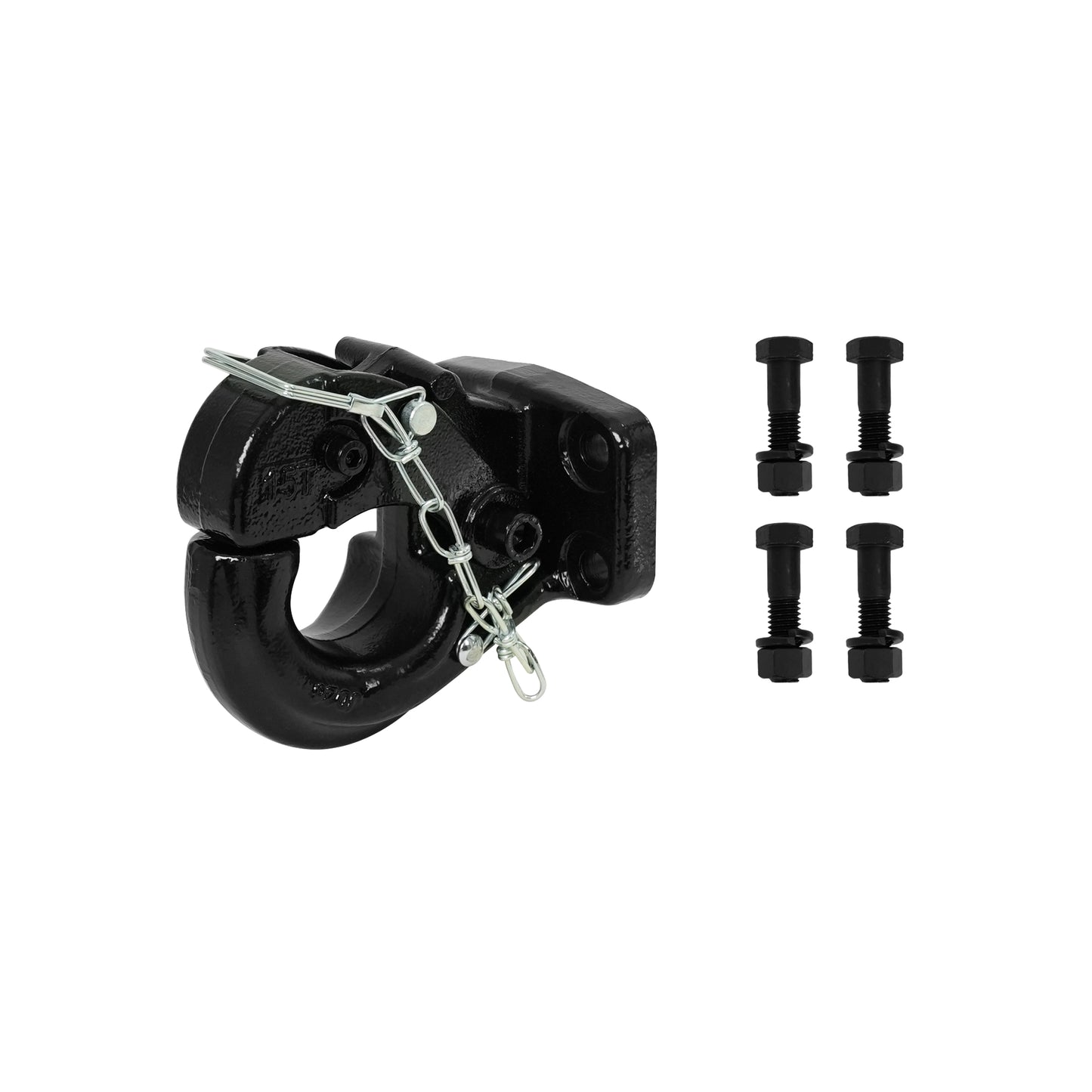 ENTHUZE| Pintle Hook With Safety Pin (30K), Fits 2-1/2" Or 3" Lunette Rings |ACTENT-140-002