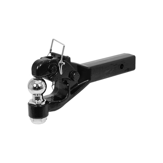 ENTHUZE| Receiver-Mount Ball & Pintle Hitch, 2" Shank, 2" Ball, 12,000 Lbs |ACTENT-140-005