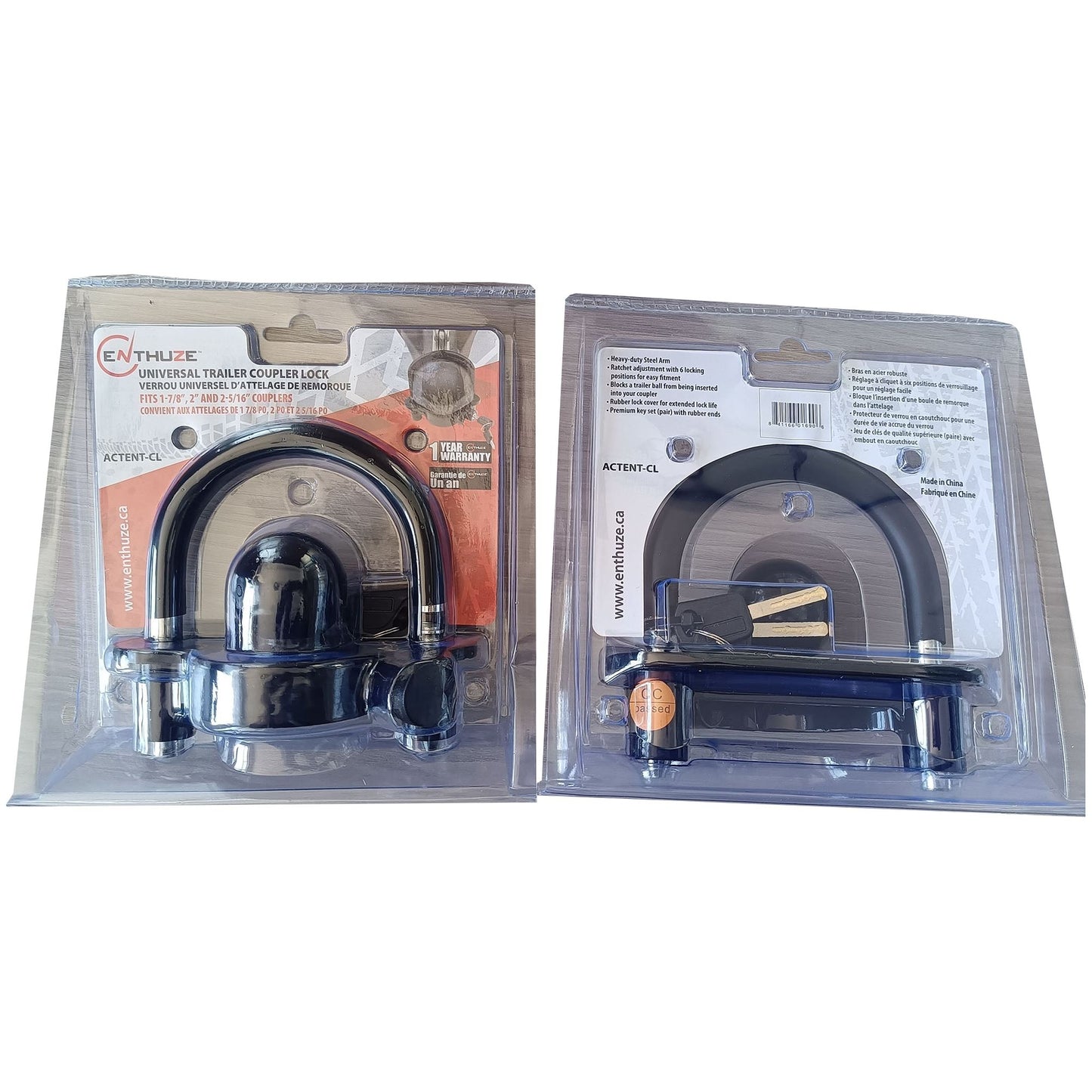 ENTHUZE| Universal Trailer Coupler Lock |ACTENT-CL