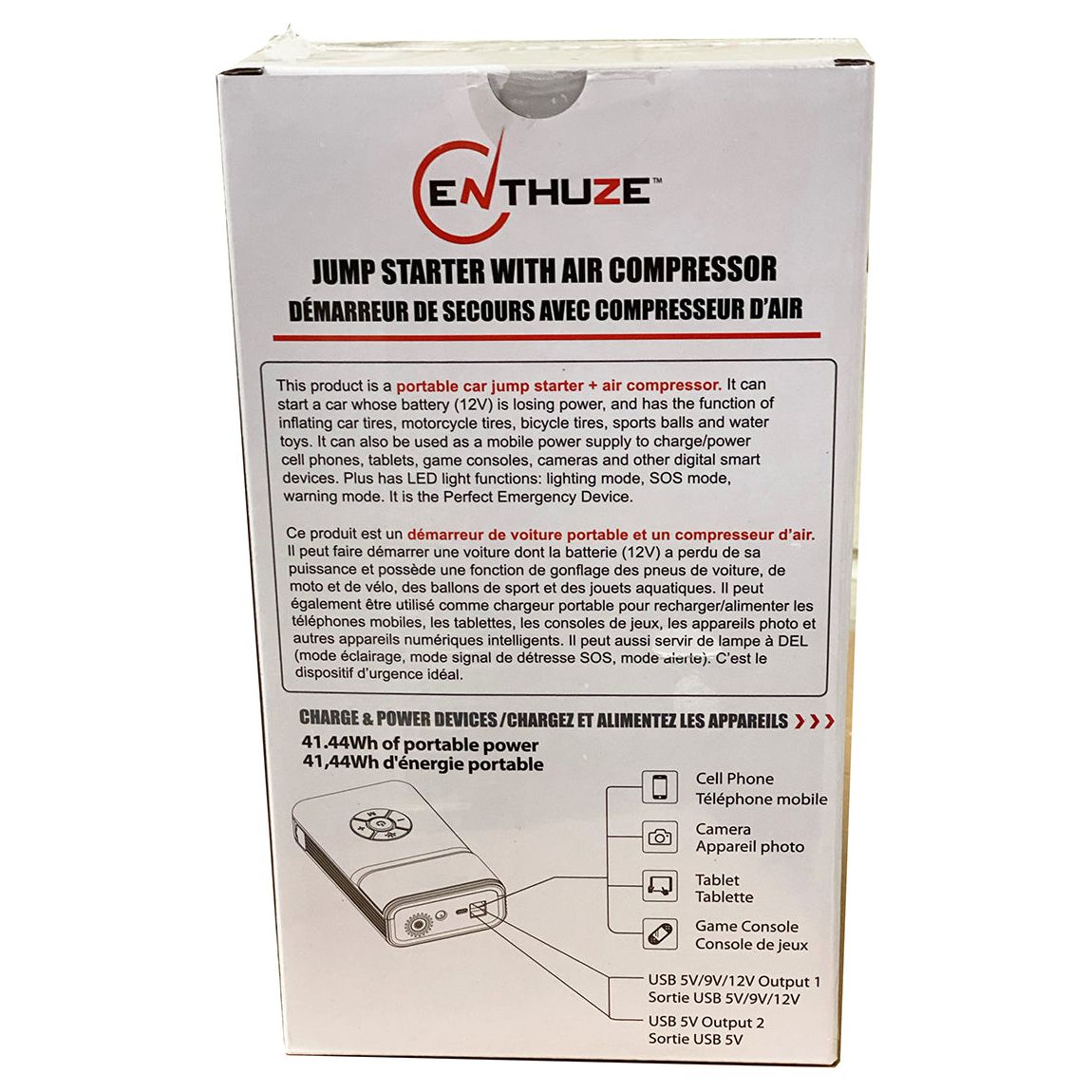 ENTHUZE| Jump Starter With Air Compressor |ACTENT-TD6000