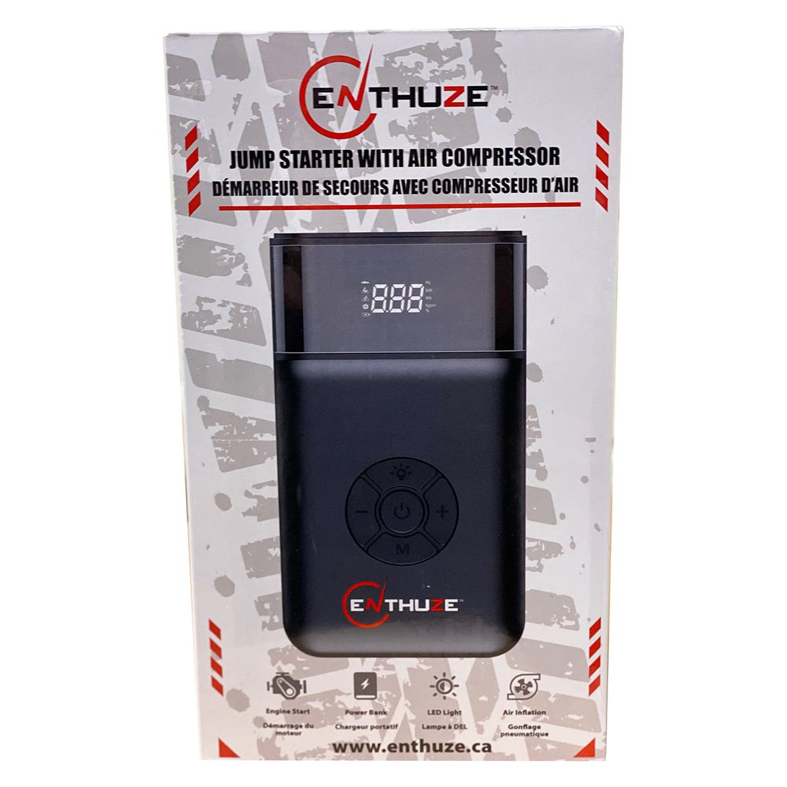 ENTHUZE| Jump Starter With Air Compressor |ACTENT-TD6000