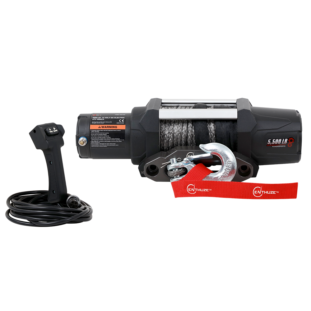 ENTHUZE| 5500Lb Atv/Utv Winch, Synthetic Rope |ACTENT0301P