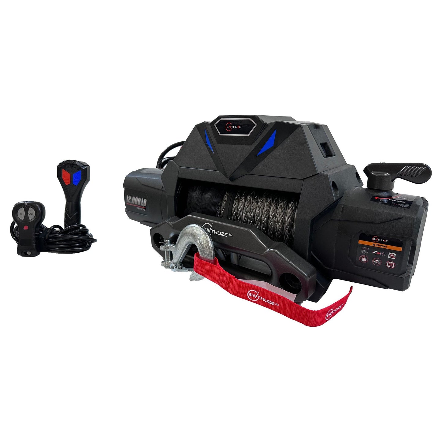 ENTHUZE| 12000 Lb Winch, Synthetic Rope |ACTENT6401P