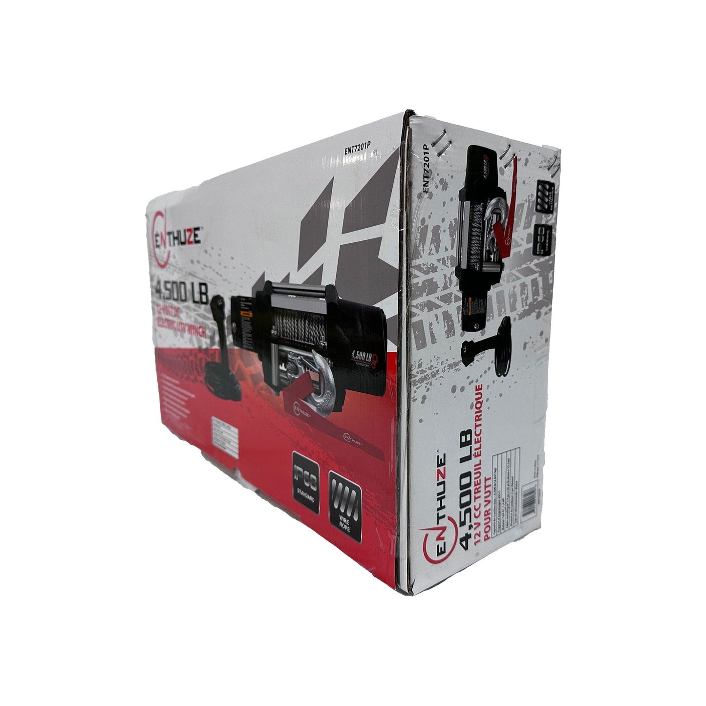 ENTHUZE| 4500Lb Atv/Utv Winch, Steel Rope |ACTENT7201P