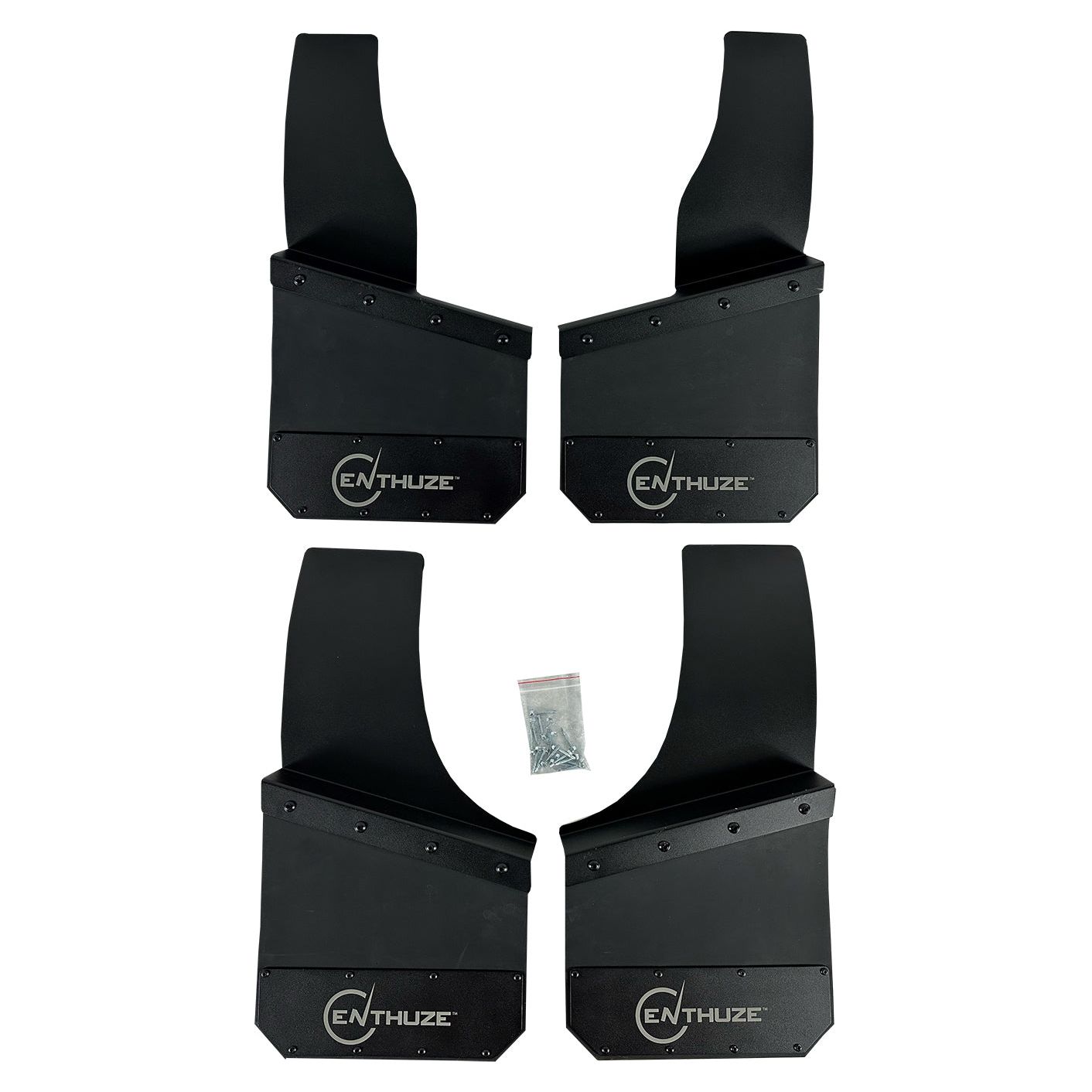 ENTHUZE| Kickback Mud Flaps, Front & Rear,12" |ACTENTKB-12B