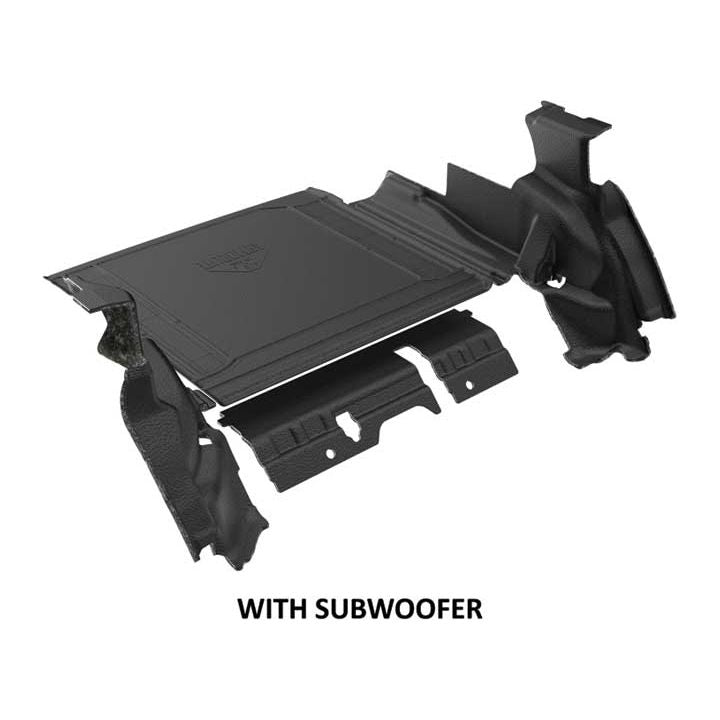 Armorlite 24-C WRANGLER JLU 4DR CARGO SET W/ SUBWOOFER WHEELHOUSE COVERS CARGO MAT MESA S B1020422-BLK1-AA