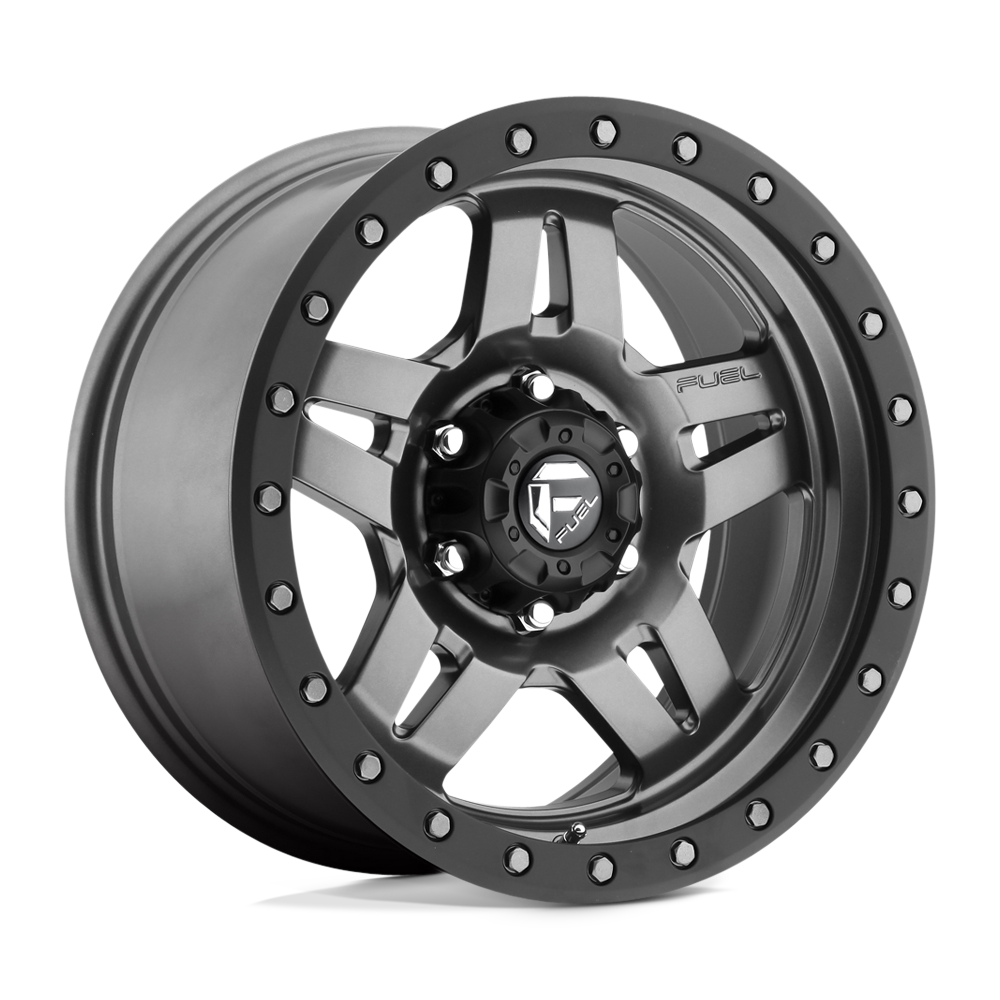 Fuel 1PC D558 ANZA MATTE GUN METAL BLACK BEAD RING
