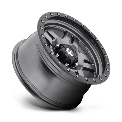 Fuel 1PC D558 ANZA MATTE GUN METAL BLACK BEAD RING