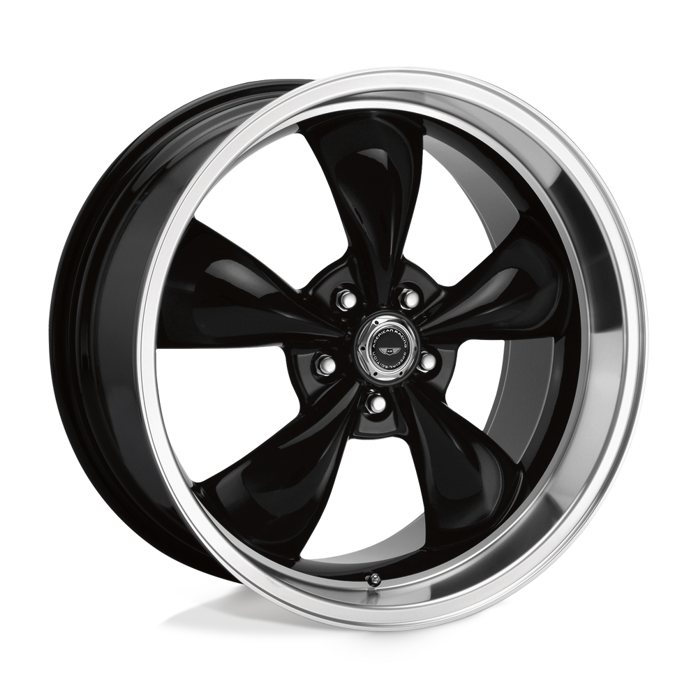 American Racing AR105 TORQ THRUST M GLOSS BLACK MACHINED LIP