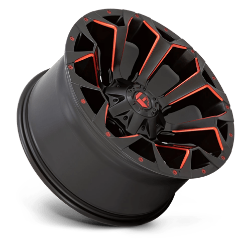 Fuel 1PC D787 ASSAULT MATTE BLACK RED MILLED