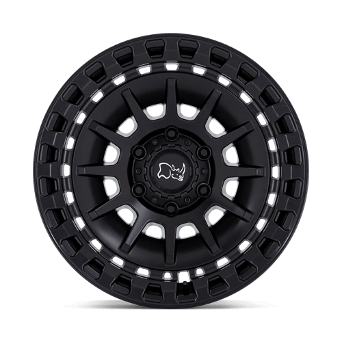 Black Rhino BARRAGE Matte Black wheel featuring concave design and durable construction.