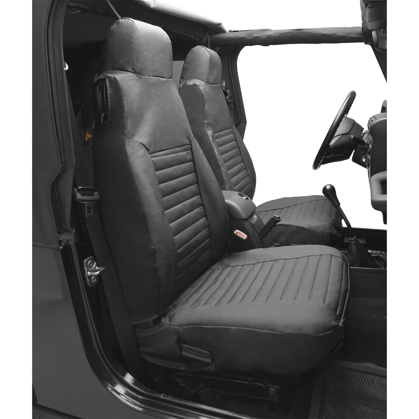 Bestop Seat Covers Black Denim High Back Bucket Fits Factory Seats Pair I 29226-15