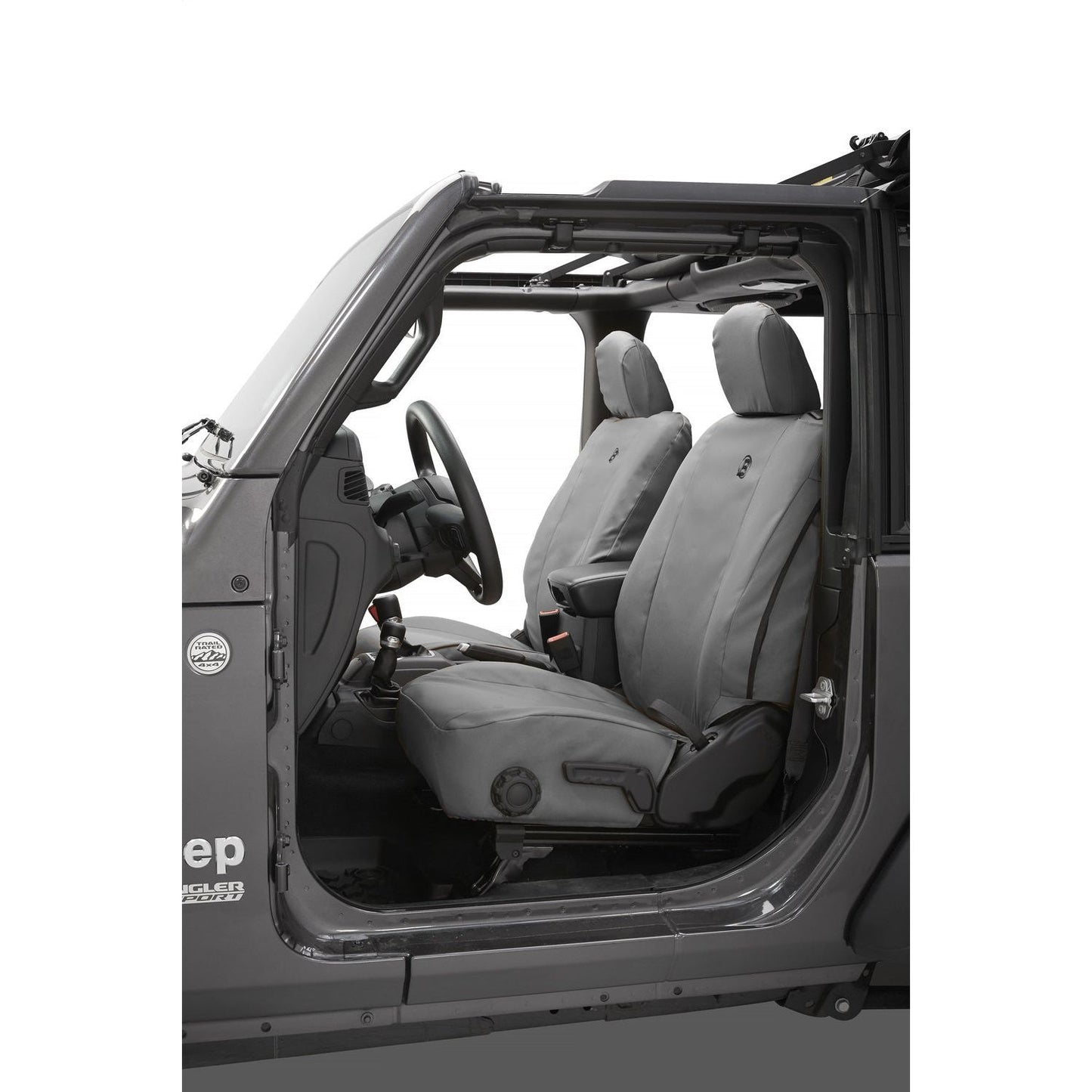 Bestop Seat Covers Charcoal/Gray Fits Factory Seats Pair I 29293-09