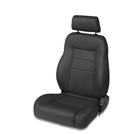 Bestop Trailmax II Pro Seat Black Front High-Back Vinyl Premium Bucket Passenger Side I 39450-01