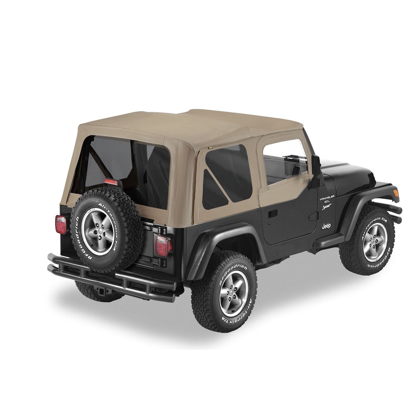 Bestop Replace-A-Top Dark Tan Tinted Windows Door Skins Included I 51124-33