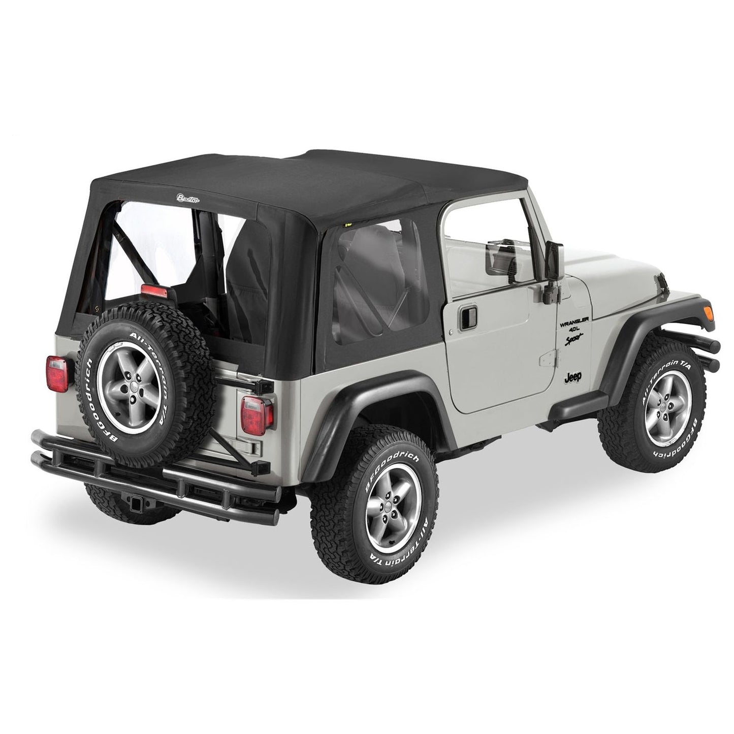 Bestop Replace-A-Top Black Denim Clear Windows No Door Skins Included I 51127-15