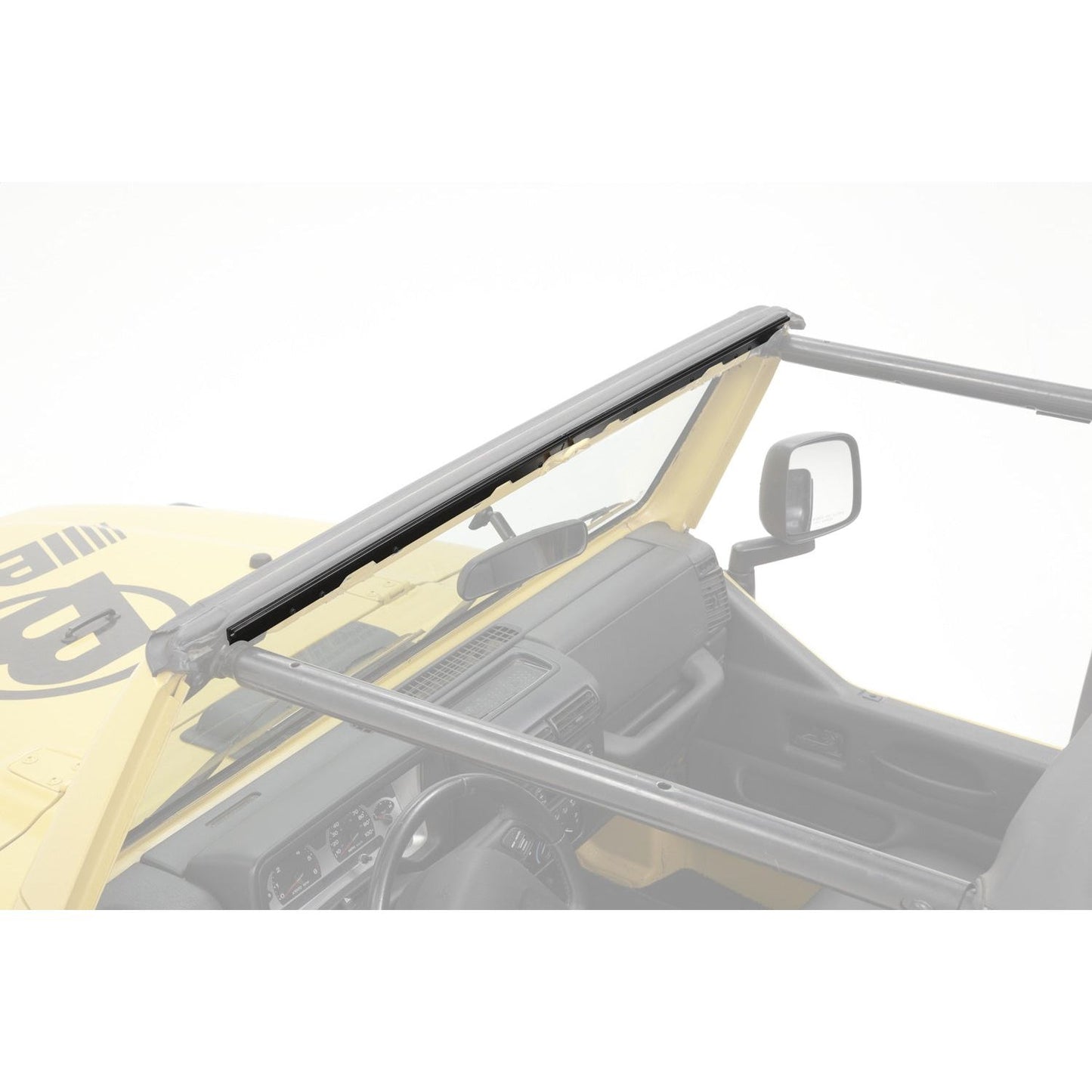 Windshield Channel Black 2 pc. Drill-In Style w/Self-Tapping Screws I 51210-01