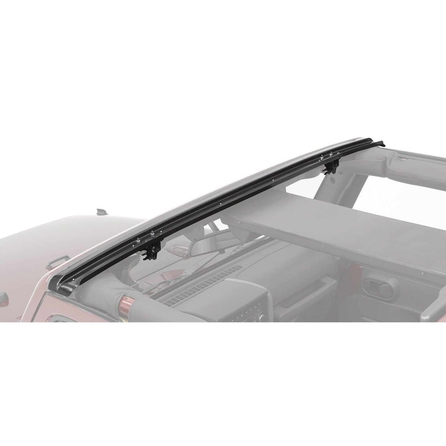Windshield Channel Black 1 pc. No Drill Header Style Design I 51243-01