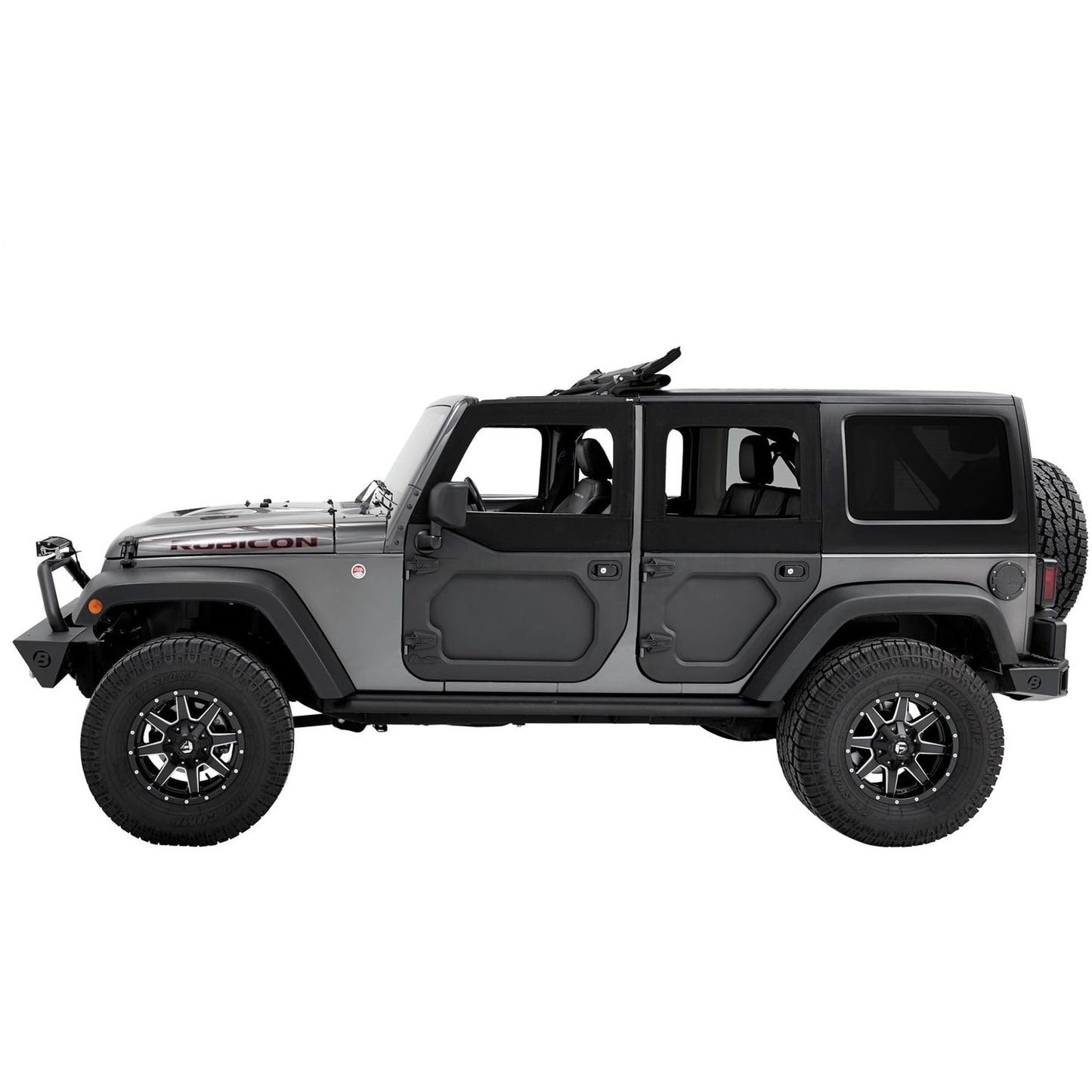 Bestop Upper Fabric Half Doors Black Twill Rear Upper Half Door I 51733-17