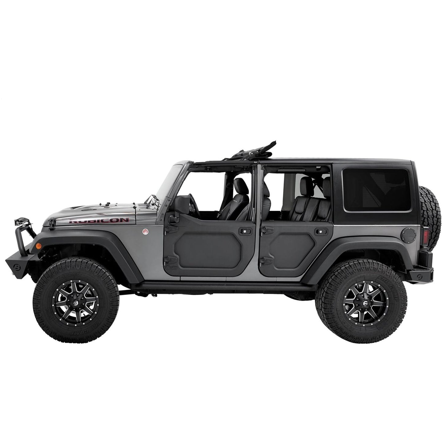 Bestop Upper Fabric Half Doors Black Twill Rear Upper Half Door I 51733-17