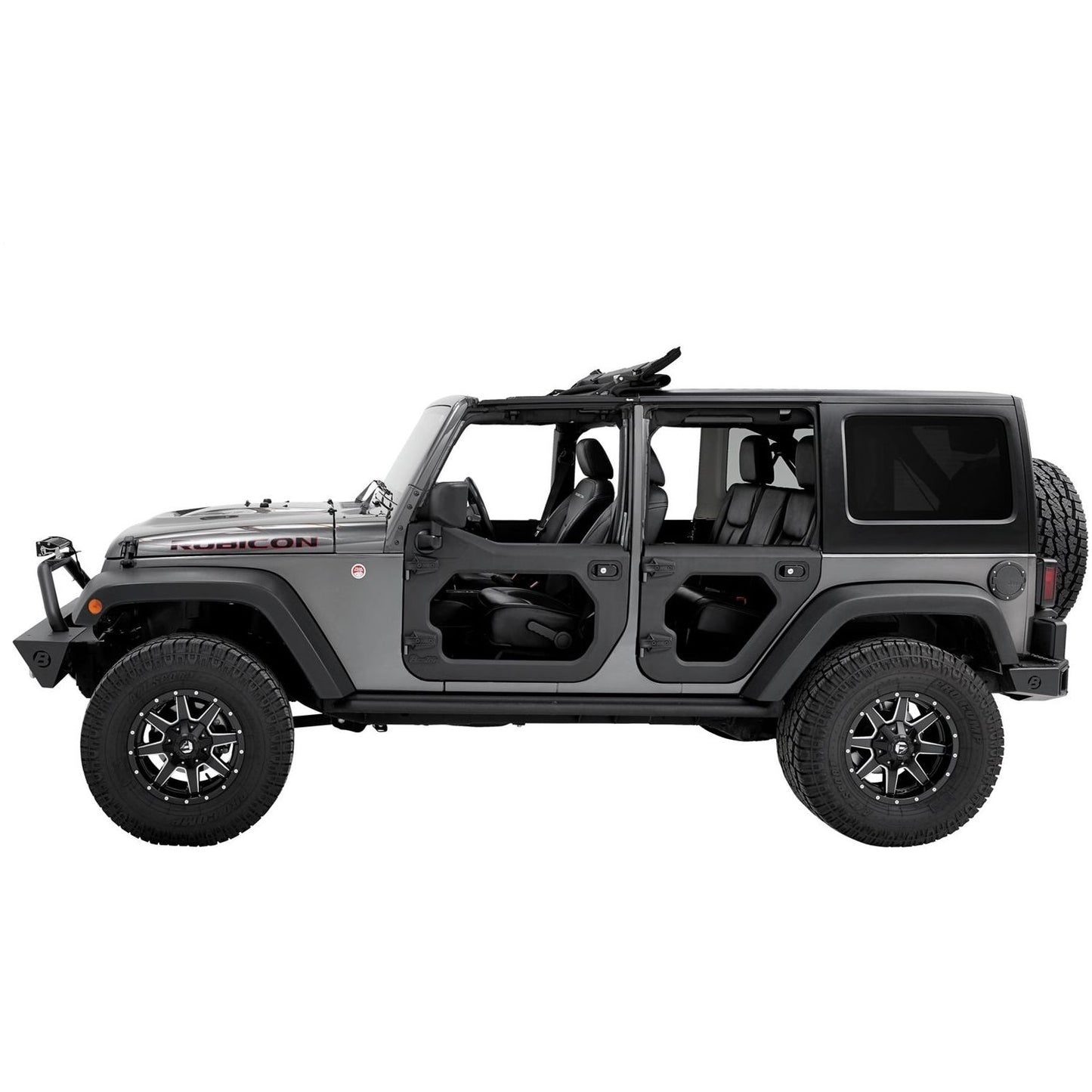 Bestop Upper Fabric Half Doors Black Twill Rear Upper Half Door I 51733-17