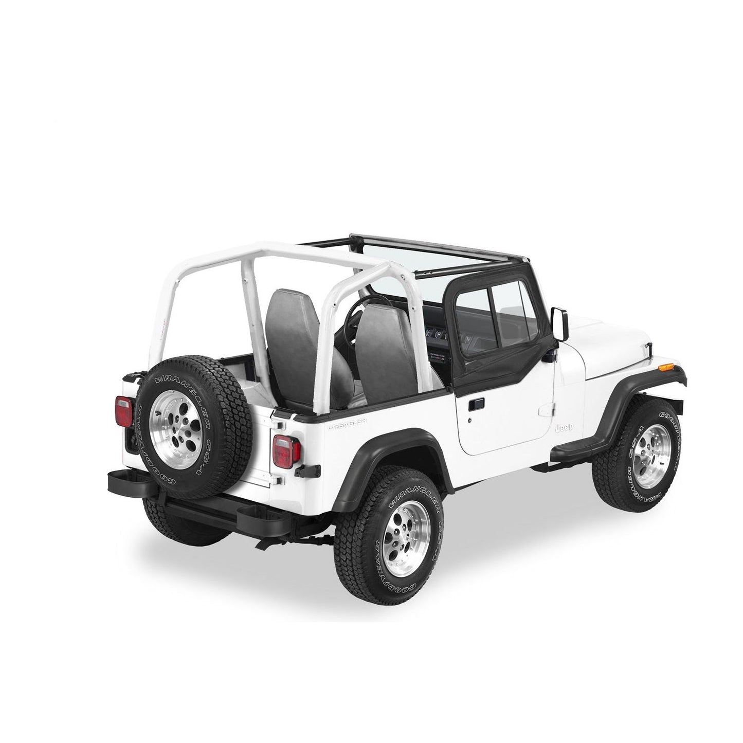 Bestop Upper Door Sliders Black Denim Front Dual Sliding Window I 51787-15