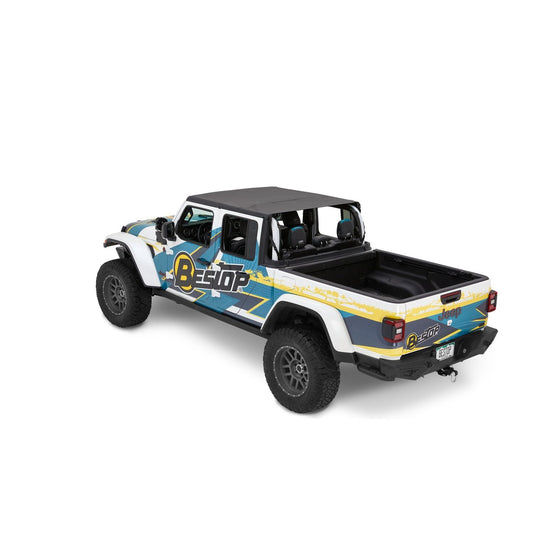 Bestop Header Extended Safari Cable Style Bikiniâ„¢ Top Black Diamond Incl. Windshield Header Requires Soft Top Door Sorrounds I 52615-35