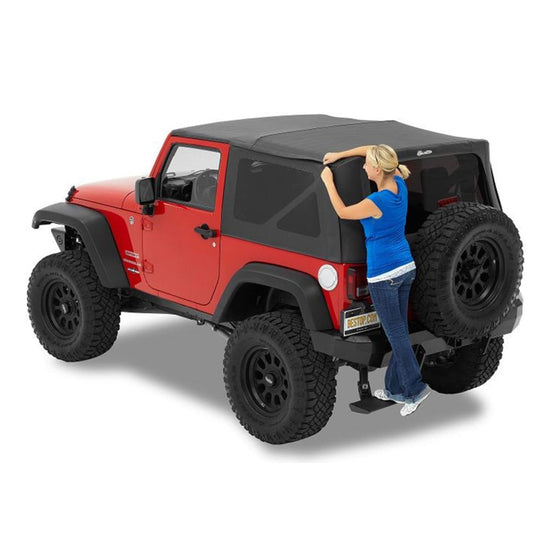 Bestop Supertop Squareback Soft Top Black Diamond No Doors Included Tinted Side/Rear Windows I 54722-35