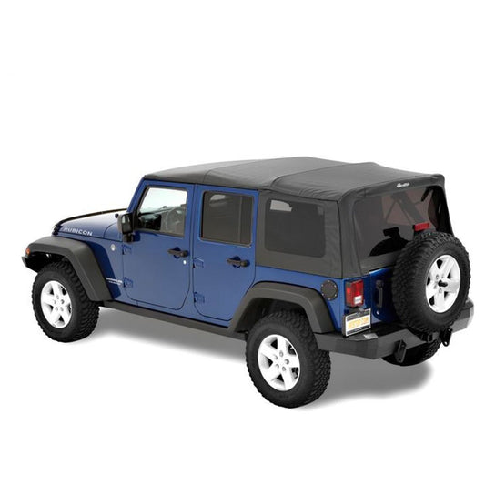 Bestop Supertop Squareback Soft Top Black Diamond No Doors Included Tinted Side/Rear Windows I 54723-35