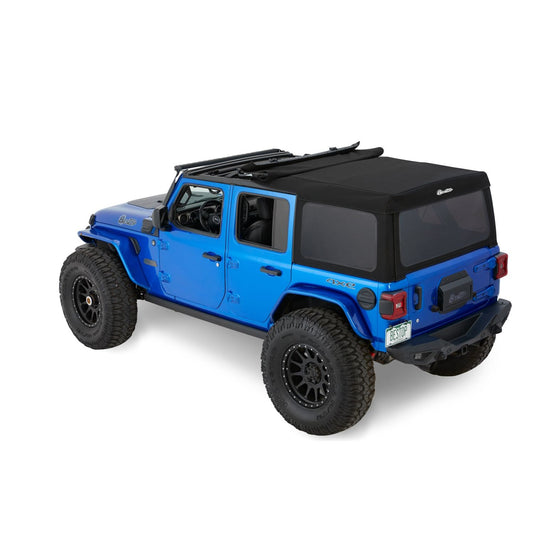 Bestop Supertop Squareback Soft Top Black Twill No Doors Included Tinted Side/Rear Windows I 54726-17