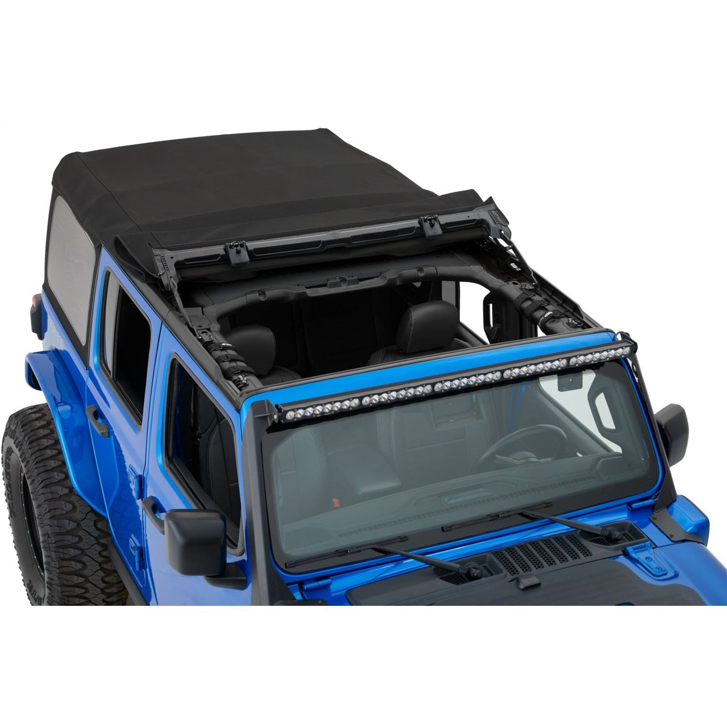 Bestop Supertop Squareback Soft Top Black Diamond No Doors Included Tinted Side/Rear Windows I 54726-35