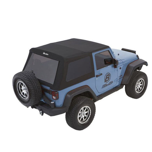 Bestop Trektop GlideSlantback Soft Top Black Twill 2 Piece I 54922-17